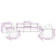 Vidaxl Metal Large Durable Sofa Set in Black Faux Leather