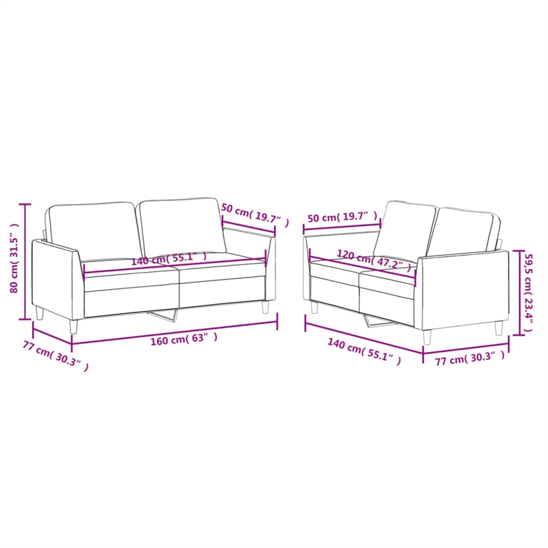 Vidaxl Sofa Set in Black