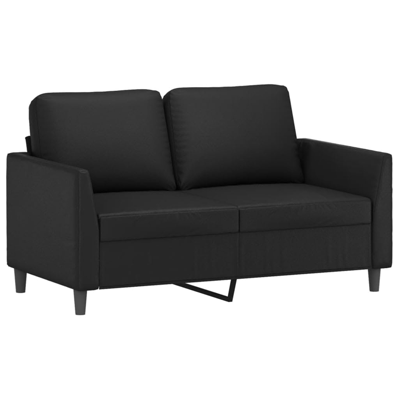 Vidaxl Metal Sofa Set in Black Faux Leather