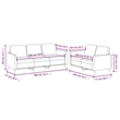 Vidaxl Metal Sofa Set in Black Faux Leather