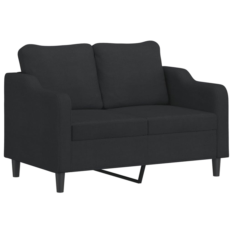 Vidaxl Metal Sofa Set in Black Fabric