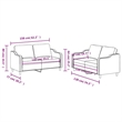 Vidaxl Metal Sofa Set in Black Fabric