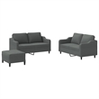 Vidaxl Metal Sofa Set in Dark Gray Fabric