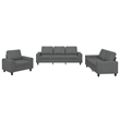 Vidaxl Metal Sofa Set in Dark Grey Polyester Fabric