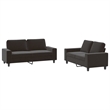 Vidaxl Metal Sofa Set in Black Fabric