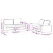 Vidaxl Metal Sofa Set in Black Fabric