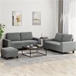 Vidaxl 3 Piece Sofa Set in Dark Gray Fabric
