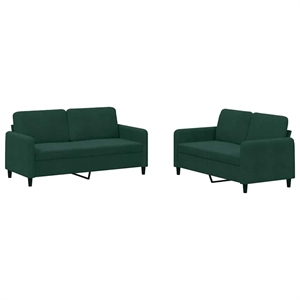 Vidaxl Sofa Set in Dark Green