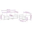 Vidaxl Metal Sofa Set in Dark Grey Polyester Velvet