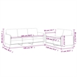 Vidaxl Metal Sofa Set in Black Fabric