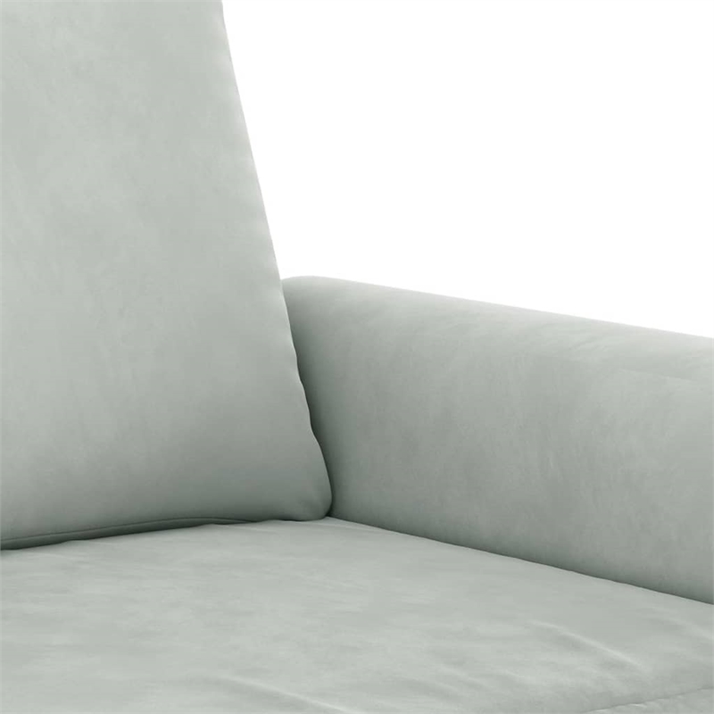 Vidaxl 2-Seater and a 3-Seater Sofa Set in Light Gray Velvet