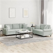 Vidaxl 2-Seater and a 3-Seater Sofa Set in Light Gray Velvet