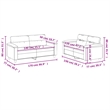 Vidaxl Metal Sofa Set in Black Faux Leather