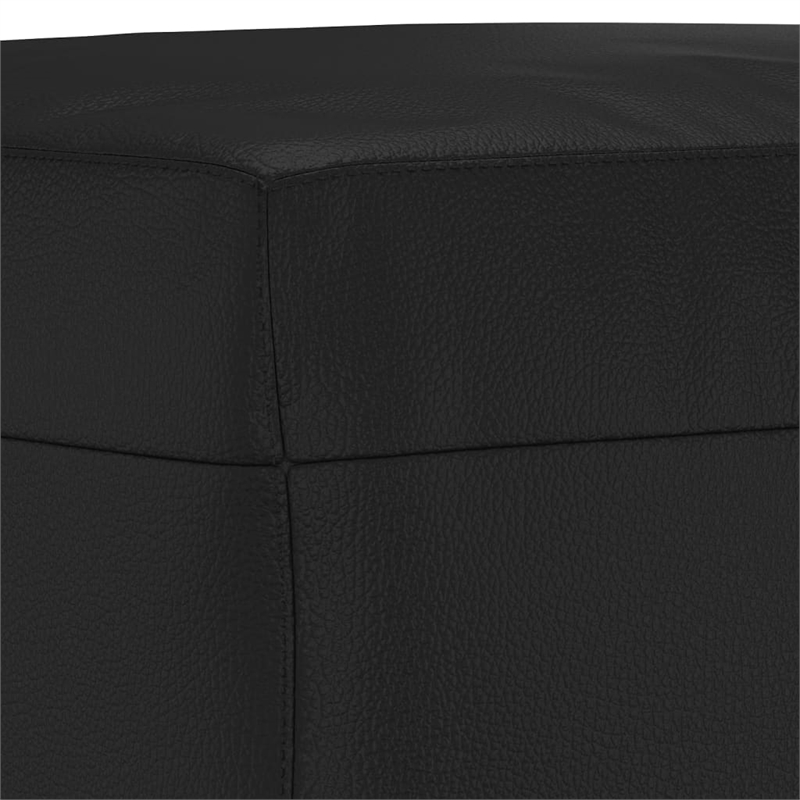 Vidaxl Metal Sofa Set in Black Faux Leather
