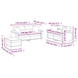 Vidaxl Metal Sofa Set in Black Faux Leather