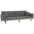 Vidaxl Large Sofa Bed in Dark Gray Fabric
