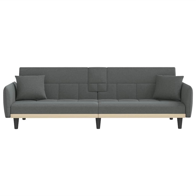 Vidaxl Large Sofa Bed in Dark Gray Fabric