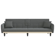 Vidaxl Large Sofa Bed in Dark Gray Fabric