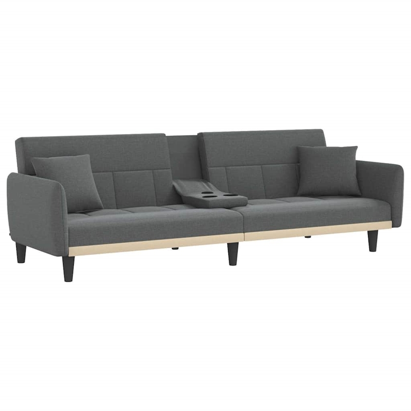 Vidaxl Large Sofa Bed in Dark Gray Fabric