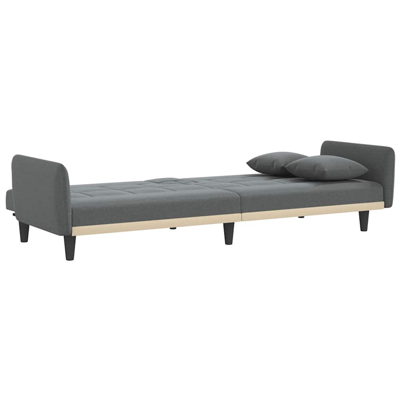 Vidaxl Large Sofa Bed in Dark Gray Fabric