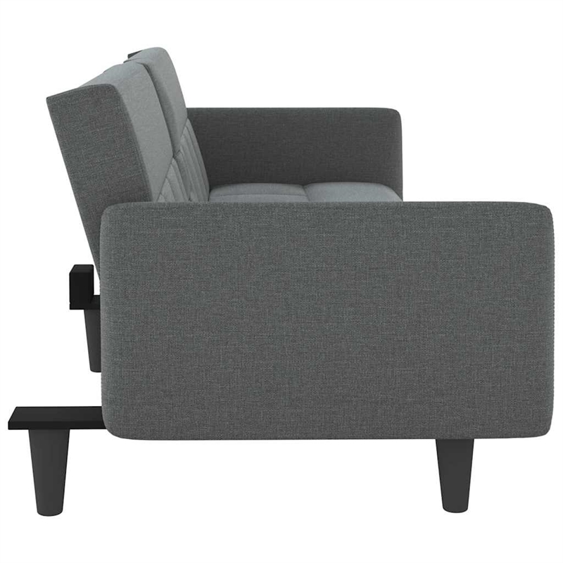 Vidaxl Large Sofa Bed in Dark Gray Fabric