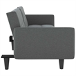 Vidaxl Large Sofa Bed in Dark Gray Fabric
