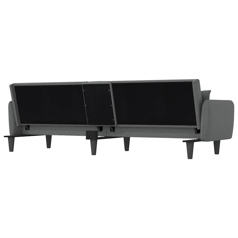 Vidaxl Large Sofa Bed in Dark Gray Fabric