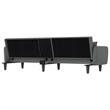 Vidaxl Large Sofa Bed in Dark Gray Fabric