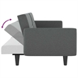Vidaxl Large Sofa Bed in Dark Gray Fabric