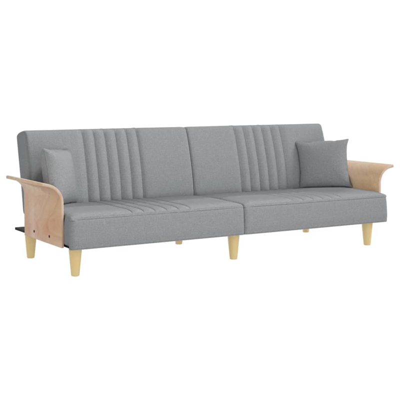 Vidaxl Standard Sofa Bed in Light Grey Fabric