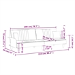 Vidaxl Standard Sofa Bed in Light Grey Fabric