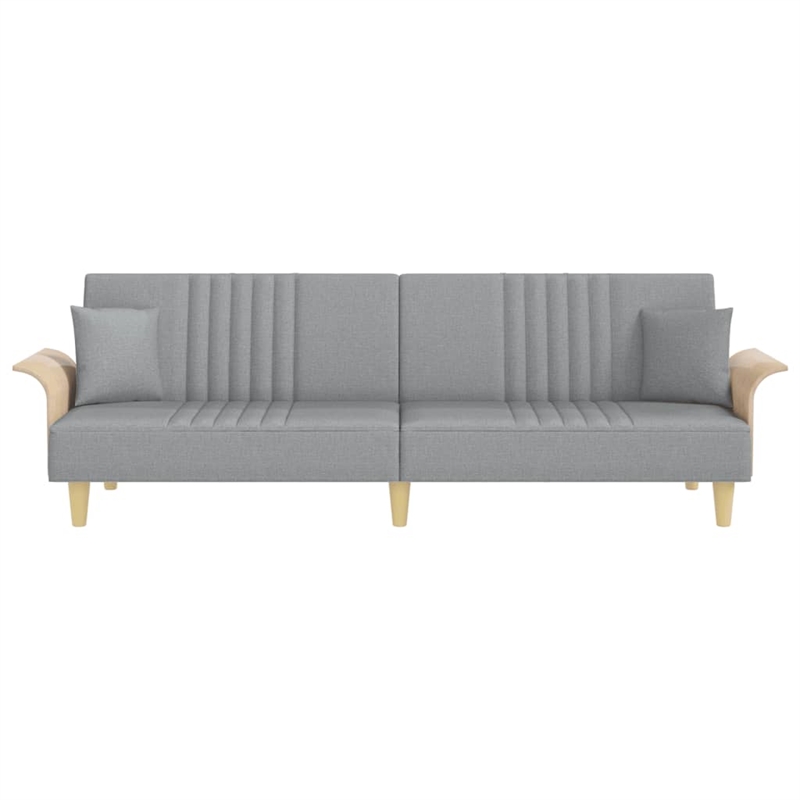 Vidaxl Standard Sofa Bed in Light Grey Fabric