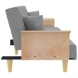 Vidaxl Standard Sofa Bed in Light Grey Fabric