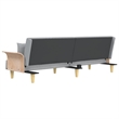Vidaxl Standard Sofa Bed in Light Grey Fabric