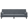 Vidaxl Large Sofa Bed in Dark Grey Velvet