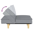 Vidaxl Medium Sofa Bed in Light Grey Fabric