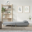 Vidaxl Medium Sofa Bed in Light Grey Fabric