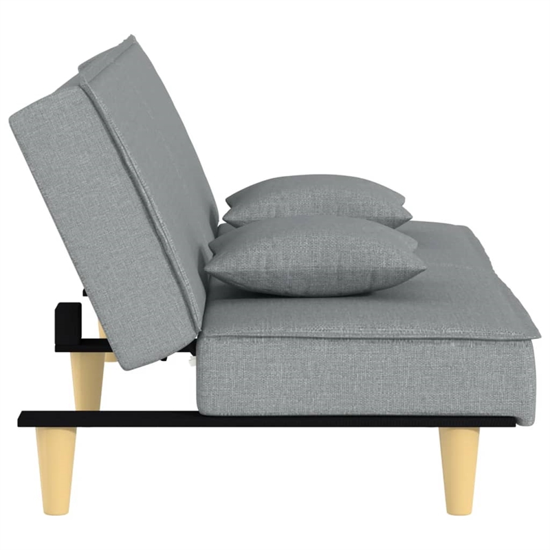 Vidaxl Medium Sofa Bed in Light Grey Fabric