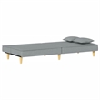 Vidaxl Medium Sofa Bed in Light Grey Fabric