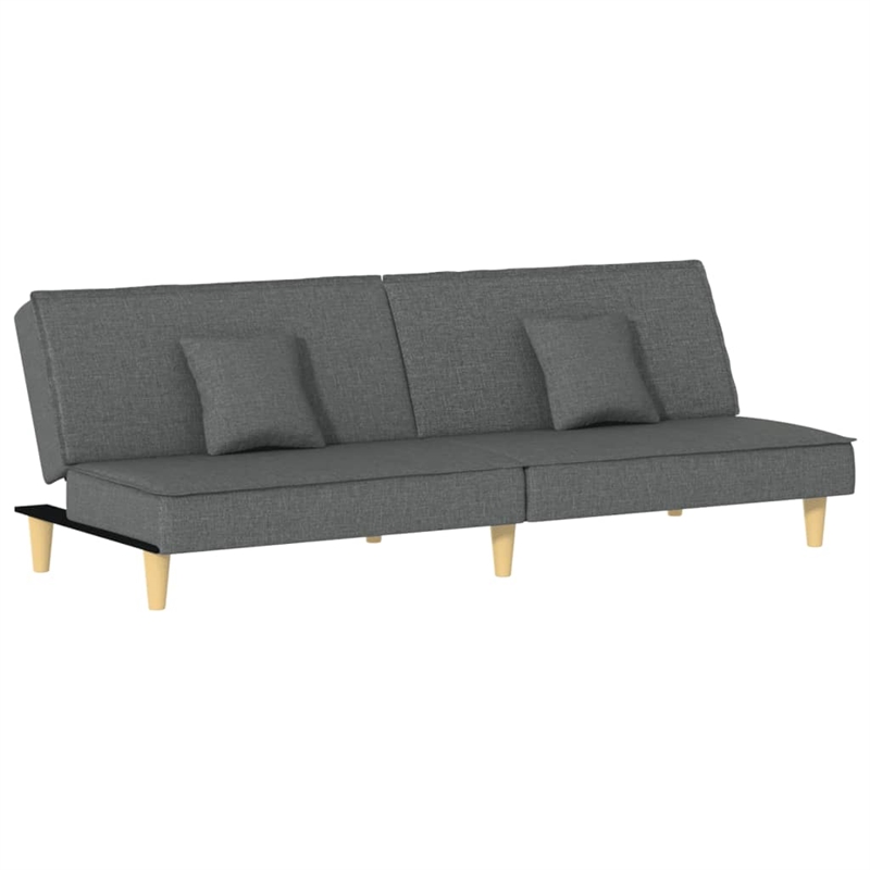 Vidaxl Standard Sofa Bed in Dark Grey Fabric Polyester