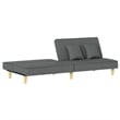 Vidaxl Standard Sofa Bed in Dark Grey Fabric Polyester