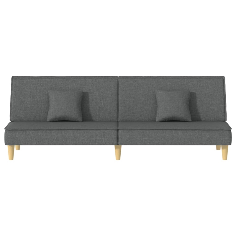 Vidaxl Standard Sofa Bed in Dark Grey Fabric Polyester
