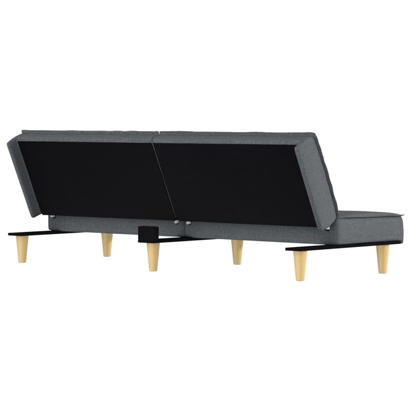 Vidaxl Standard Sofa Bed in Dark Grey Fabric Polyester