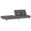 Vidaxl Standard Sofa Bed in Dark Grey Fabric Polyester