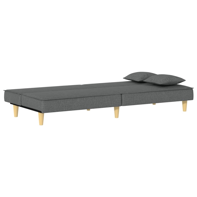 Vidaxl Standard Sofa Bed in Dark Grey Fabric Polyester