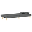 Vidaxl Standard Sofa Bed in Dark Grey Fabric Polyester