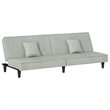Vidaxl Sofa Bed in Light Grey Polyester Velvet Plywood