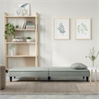 Vidaxl Sofa Bed in Light Grey Polyester Velvet Plywood