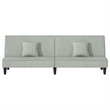Vidaxl Sofa Bed in Light Grey Polyester Velvet Plywood