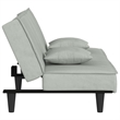 Vidaxl Sofa Bed in Light Grey Polyester Velvet Plywood